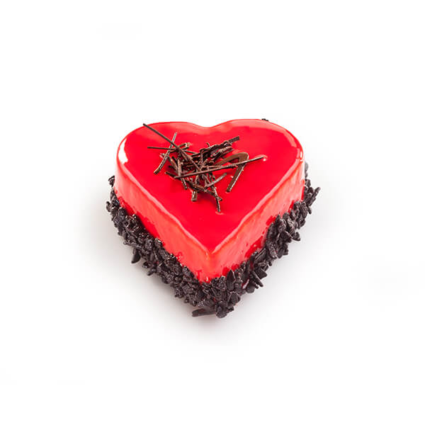 Chocolate - Strawberry Heart Individual Cake