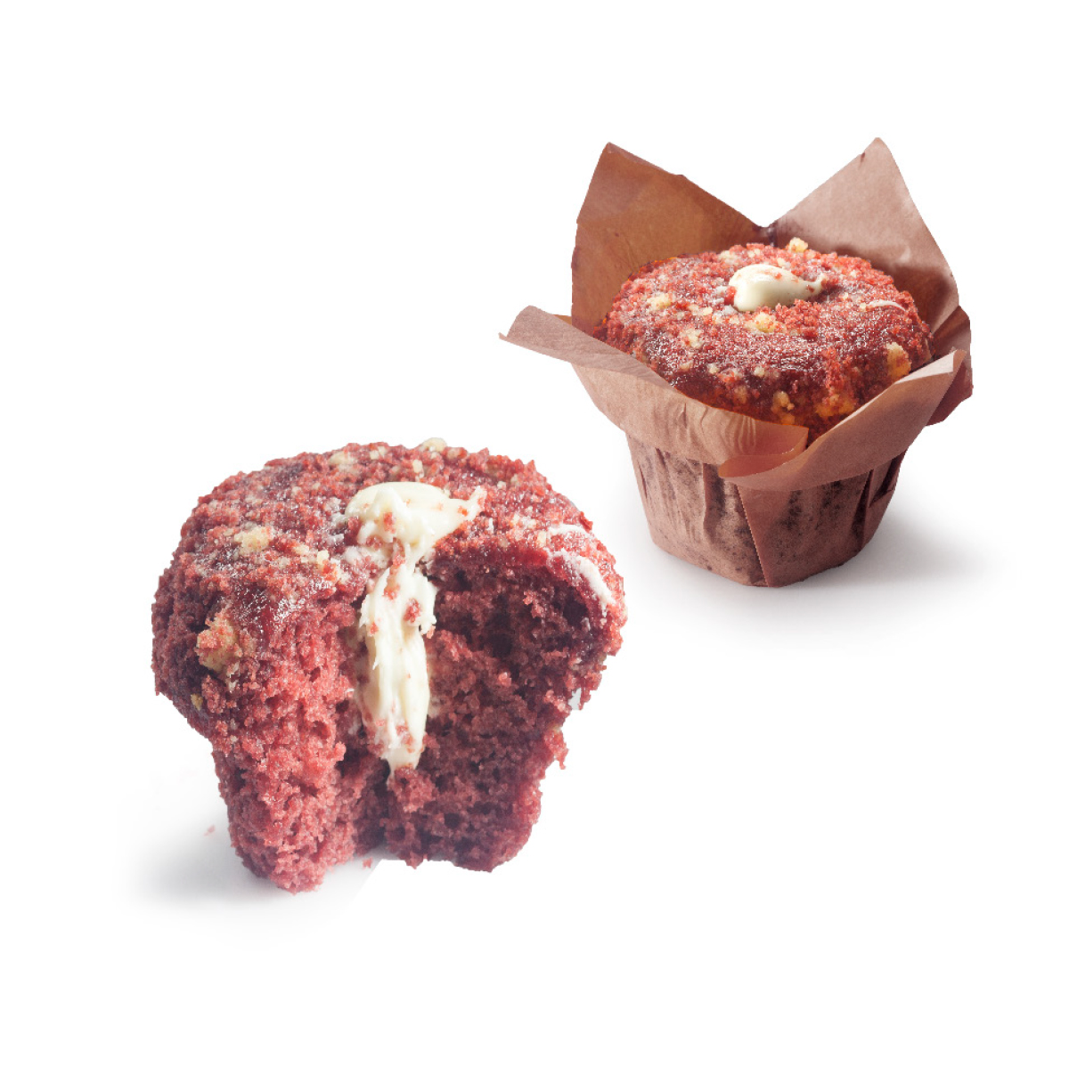 MUFFIN RED VELVET ΚΡΕΜΑ ΒΑΝΙΛΙΑ